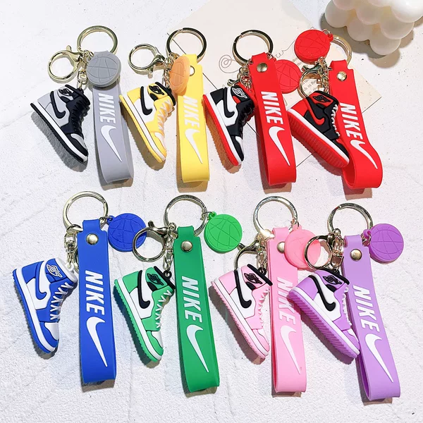 30 Large Creative Silicone Aj Shoe Keychains Cartoon Stylish Stereo Bag Pendants Doll Machine Small Gifts