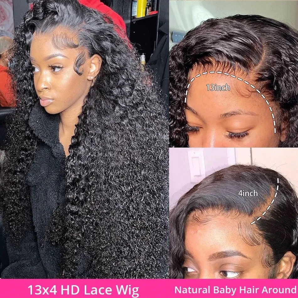 Lockige Perücke mit Lace-Front, lockere tiefe Wellen, hellgoldenes Haarteil, neues Produkt_voghion.com