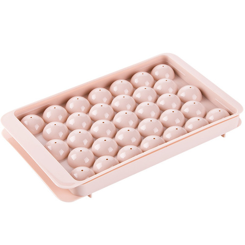 Household food-grade round 33-grid ice ball mold honeycomb ice tray ice making artifact multi-functional ice bag ice box