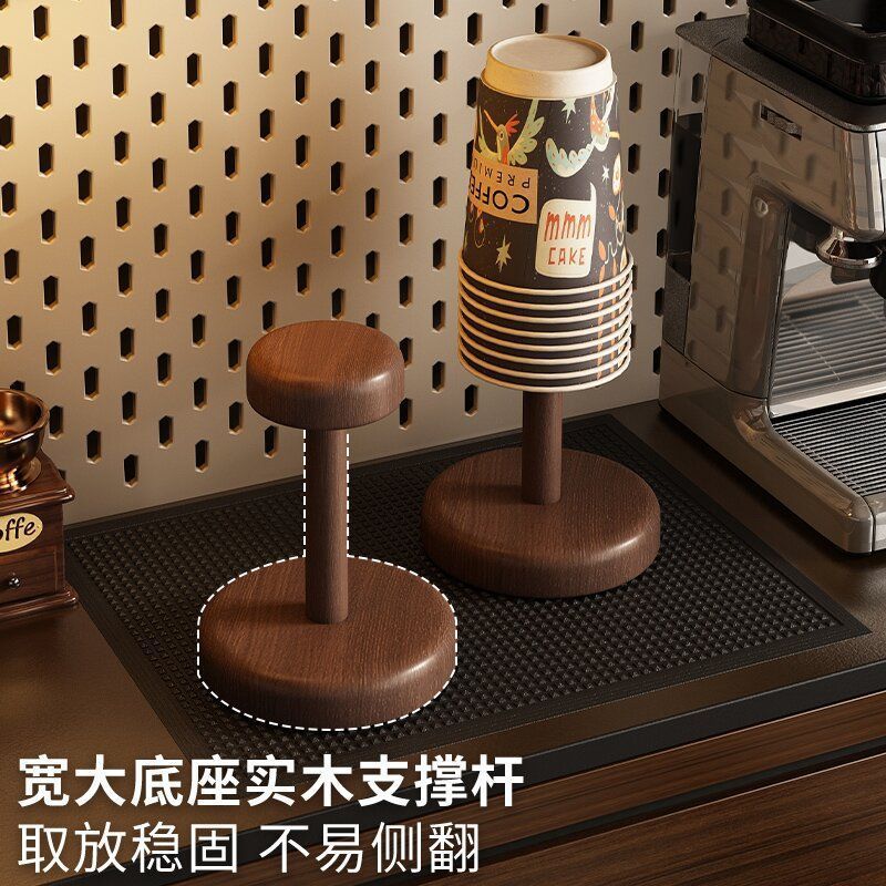 soporte de tazas de mesa para almacenar estantes de artículos, tazas desechables, tazas de café, tazas de té, tazas de agua, soporte de tazas de papel comercial en la mesa