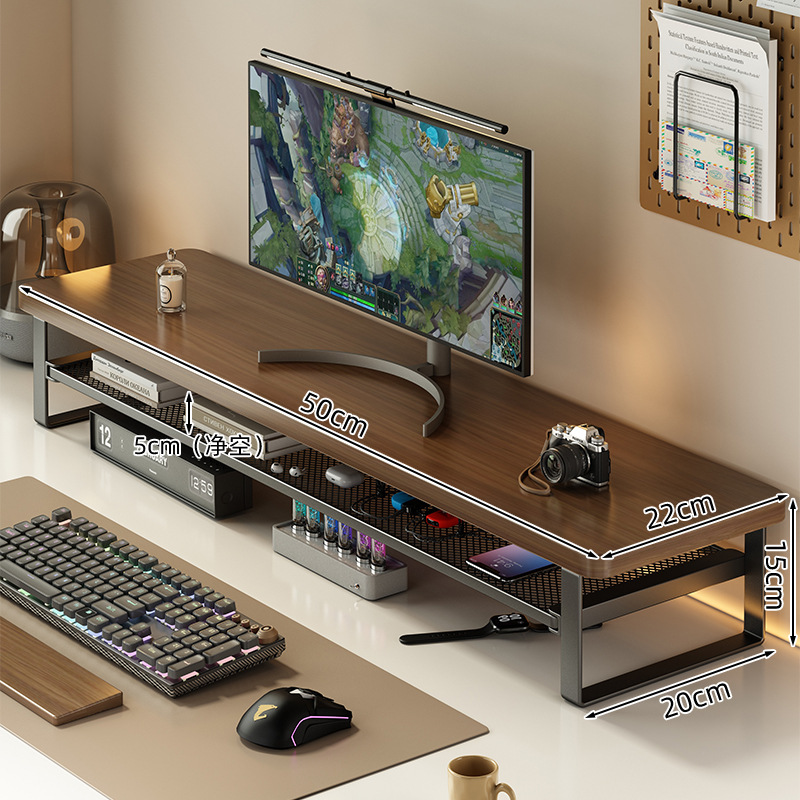 Eスポーツルームデスクトップコンピュータ高架デスクトップ収納ラックワークステーションモニタースタンド拡張ノートブック高架ラック