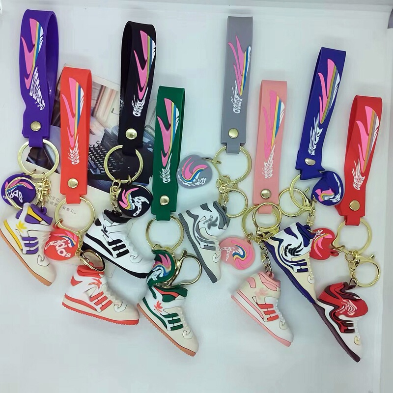 Cross-Border Creative Cartoon Clover Adidas Shoe Keychain Pendant Bag Car Keychain Accessories