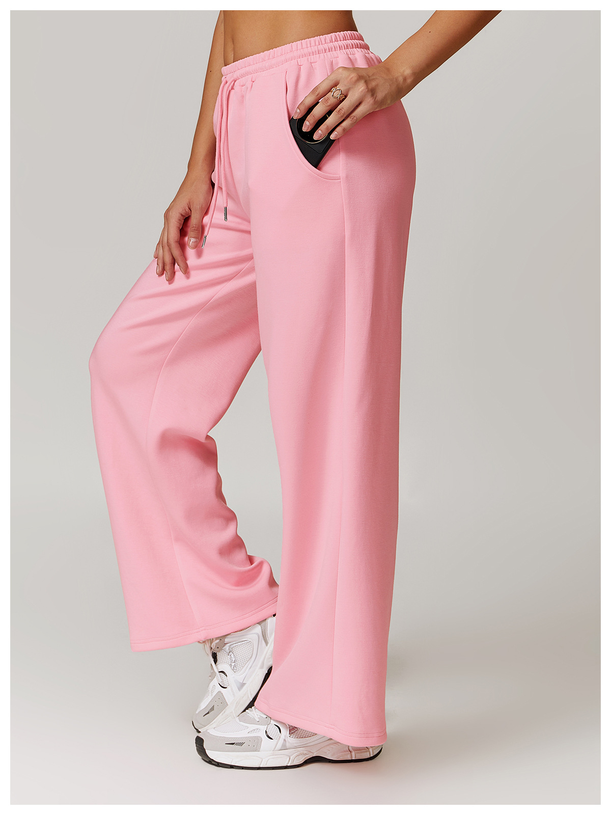 Quick Dry Function Women's Casual Sport Style Solid Color Cotton Active Bottoms Casual Pants