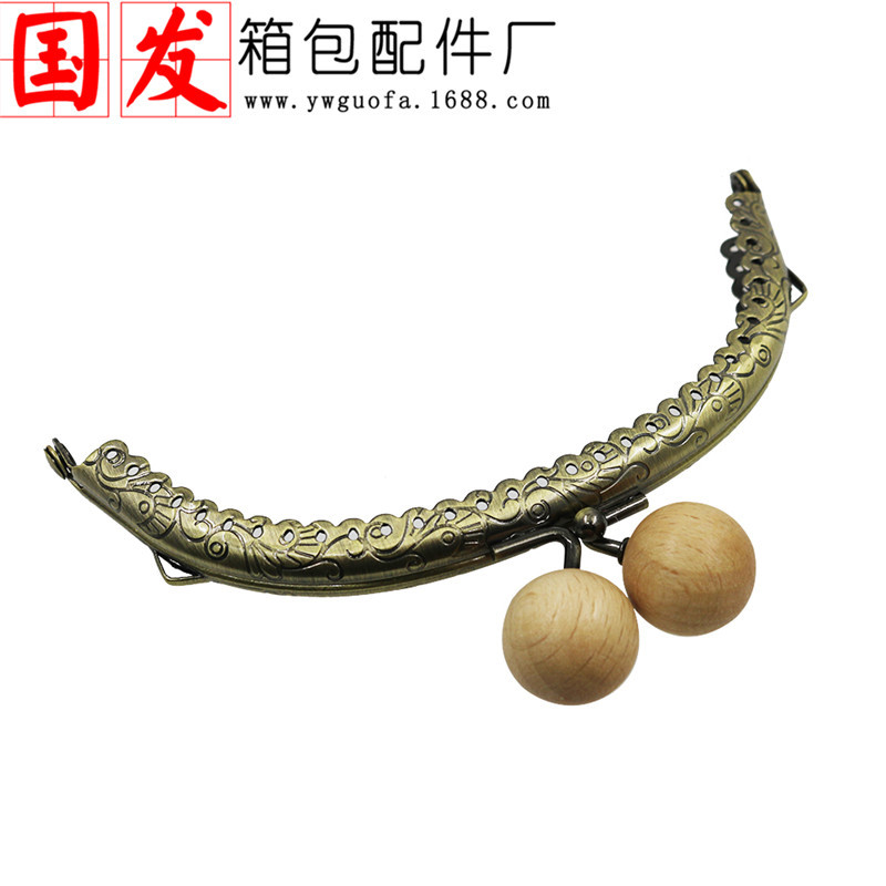 12.5cm arco dragón-fénix flor de encaje de madera oro 20MM madera maciza perlas de dulces japonesas 4 colores opcionales