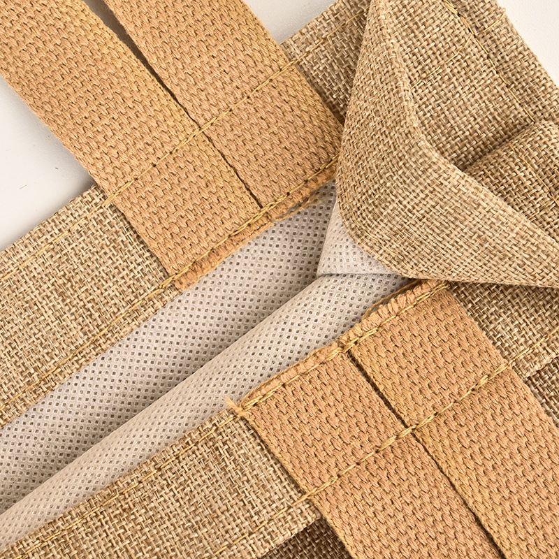 Bolsa de lino de hombro simple en stock retro clase de viaje bolsa portátil se puede llevar bolsa de lino personalizada