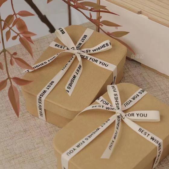 Rounded corner paper box DIY kraft paper box tea box painting storage gift gift packaging storage graffiti arc FSC