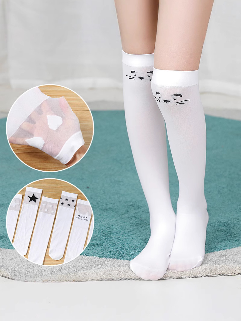 Summer thin children's knee socks for students