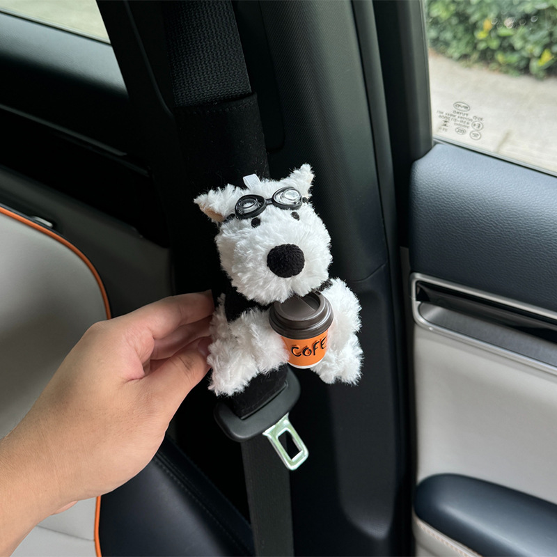 Funda Protectora de Hombro para Cinturón de Seguridad de Peluche Anti-desgaste para Coche