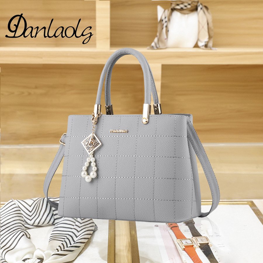 [Pelo de Guangzhou] bolso de las mujeres 2023 nueva tela escocesa hombro portátil bolso bandolera bolsas de una pieza al por mayor