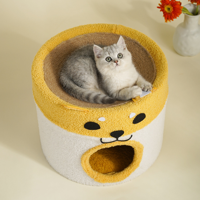 猫の棚の麻の敷き物の桶の猫の巣の猫の木の一体の小型は占有しません。|undefined