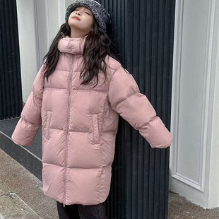 2025 Off-Season Special Price Girls' down Jacket Kidsren's Mid-Length Hooded Jacket Trendy Boy Baby White Duck down Thickeneded