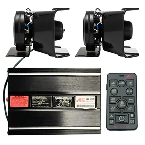 Wireless car siren horn 400W vehicle-mounted loudspeaker alarm high-pitched horn AS7200D-2 + Black Hawk horn