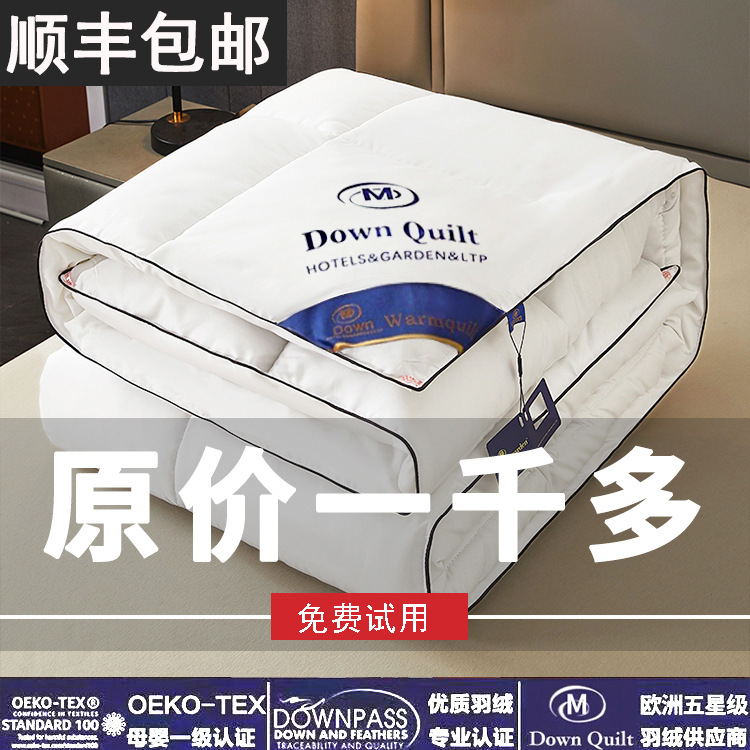 Five-Star Hotel Duvet 95 White Goose down Quilt Winter Quilt Thickeneded Warm Single and Double Spring Autumn Winter Quilt Core