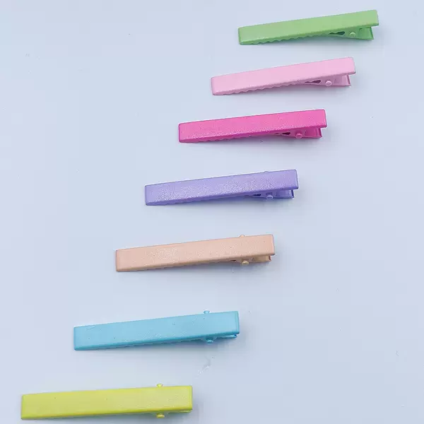 3.2-5.6cm Painted Colorfulful Dopamine Girl Metal Accessories DIY Hairpin Cartoon Hair Accessories Bottom Clip Duckbill Clip
