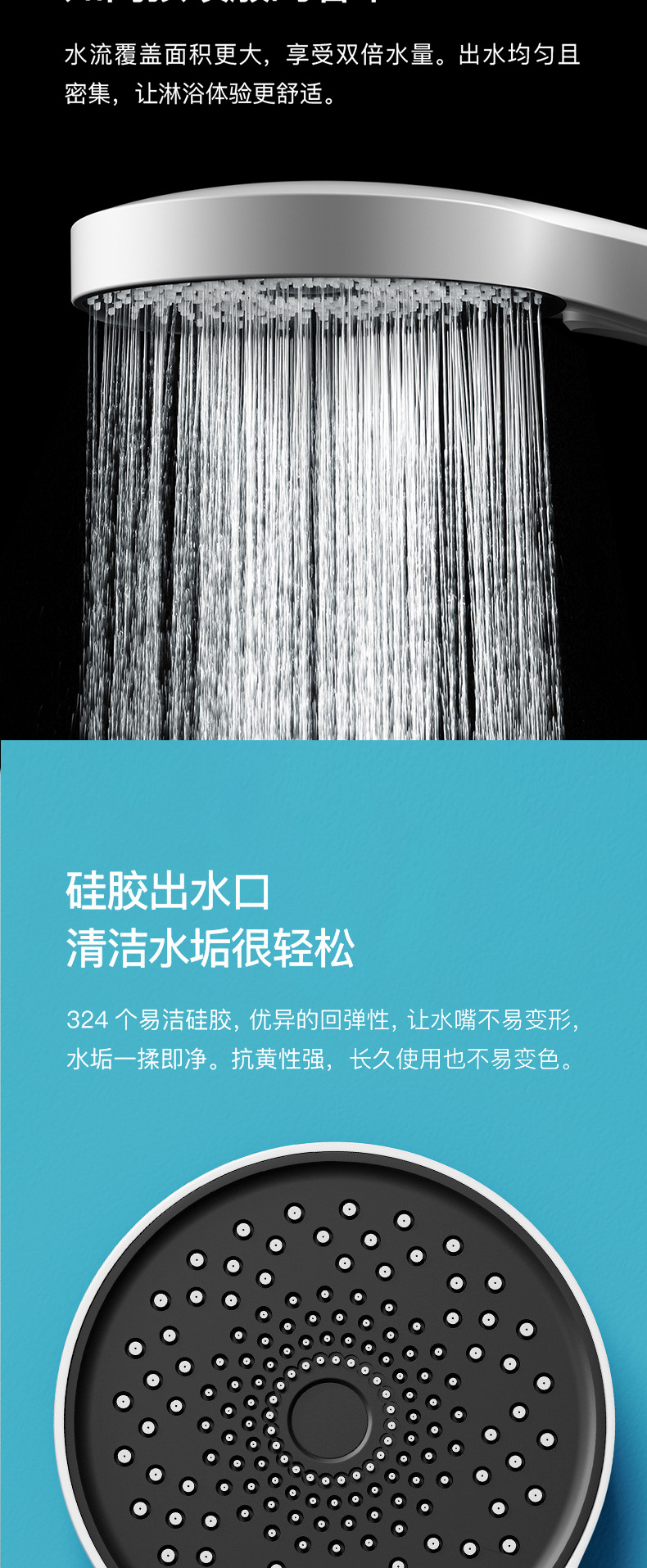 西亿欧数显恒温淋浴花洒套装浴室增压沐浴淋雨全铜家用白色花洒详情7