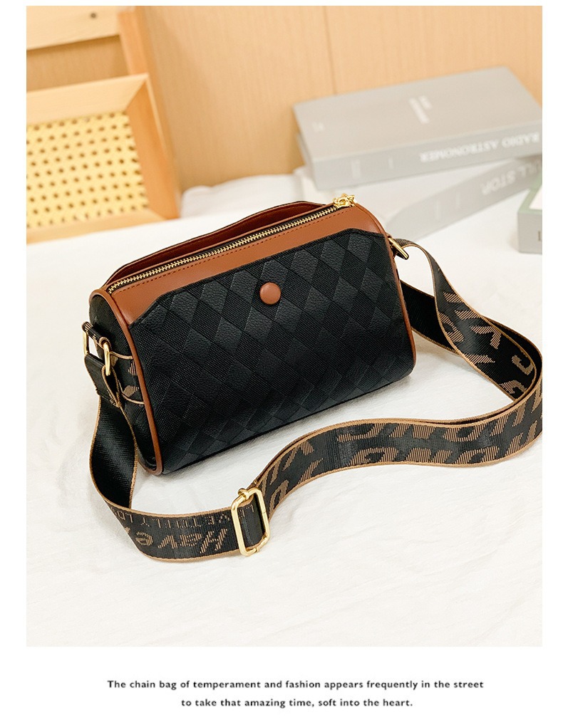 Borsa a tracolla larga da donna con motivo a quadri, stile vintage, modello marsupio, borse all'ingrosso._voghion.com