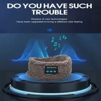 Новый утолщенный платок с защитой ушей Bluetooth музыкальная повязка на голову платок из Полярного флиса впитывающая пот Теплая повязка на голову с музыкальной гарнитурой