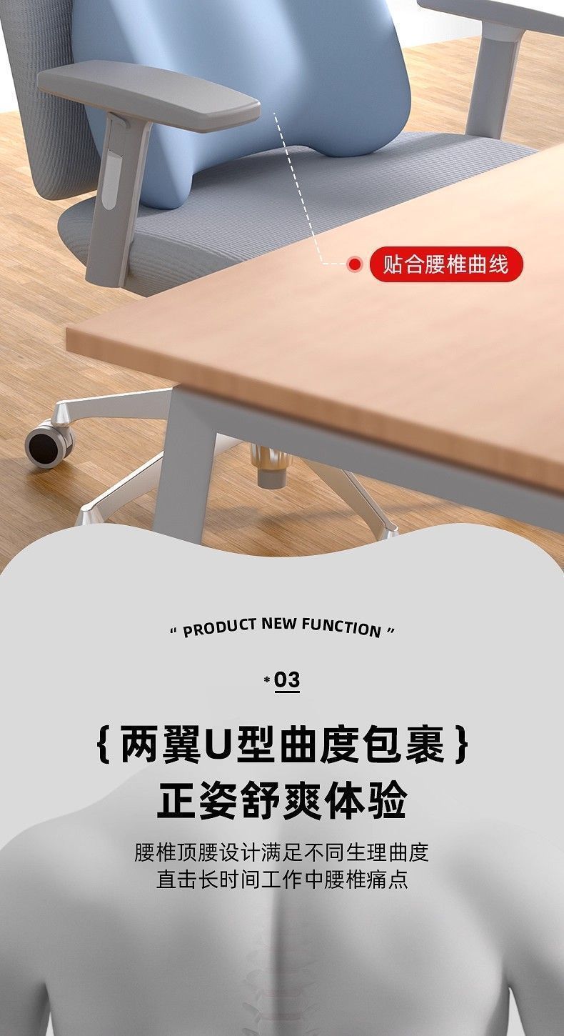Cross-Border Amazon Memory Foam Slow Rebound Office Chair Lumbar Support Cushion Chair Backrest Cushion Pillow