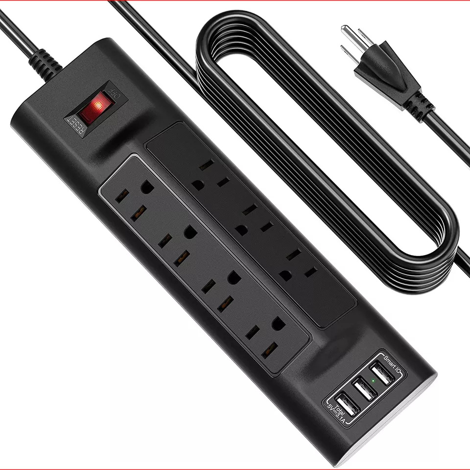 工厂新款私模多功能美规智能插座带USB 平板大功率家用办公排插