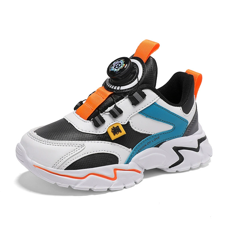 Children’s breathable sports shoes 839, waterproof leather surface, running sneakers, sizes 28–40