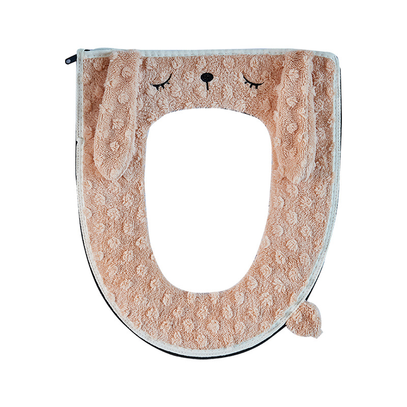 Cute conejo cremallera felpa invierno nuevo estilo de niñas encantador hogar felpa engrosado suave rodeado