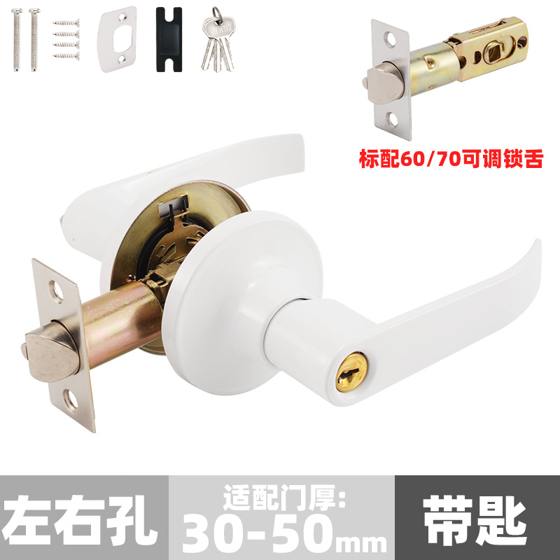 Zhongshan hardware cerradura de puerta puerta de aleación de aluminio cerradura de puerta de acero plástico cerradura de mano negro matto cerradura mecánica al por mayor