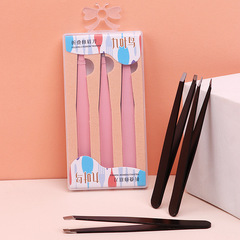 Stainless steel eyebrow clip for beard plucking, small tweezers, false eyelashes, auxiliary artifact, eyebrow clip for men, beard plucking set