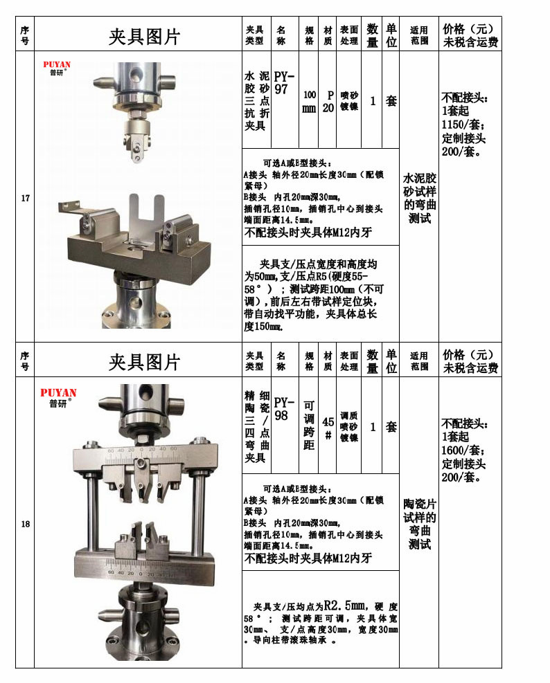 拉力万能试验机夹具10