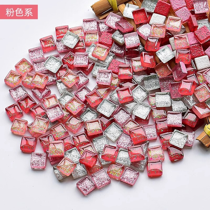 200 グラム diy マルチグリッターモザイクコレクションクリスタルフリーストーンガラス子供の手作り材料粒子|undefined