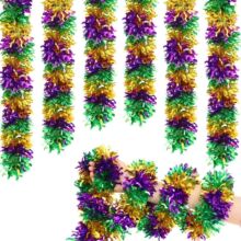 全网新品 亚马逊热销款 狂欢节彩条 拉花毛条 紫金绿三色拉花彩条