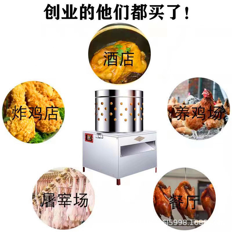 全自动家禽脱毛机批发不锈钢拔毛机小型圆筒鸡鸭打毛机50型60型