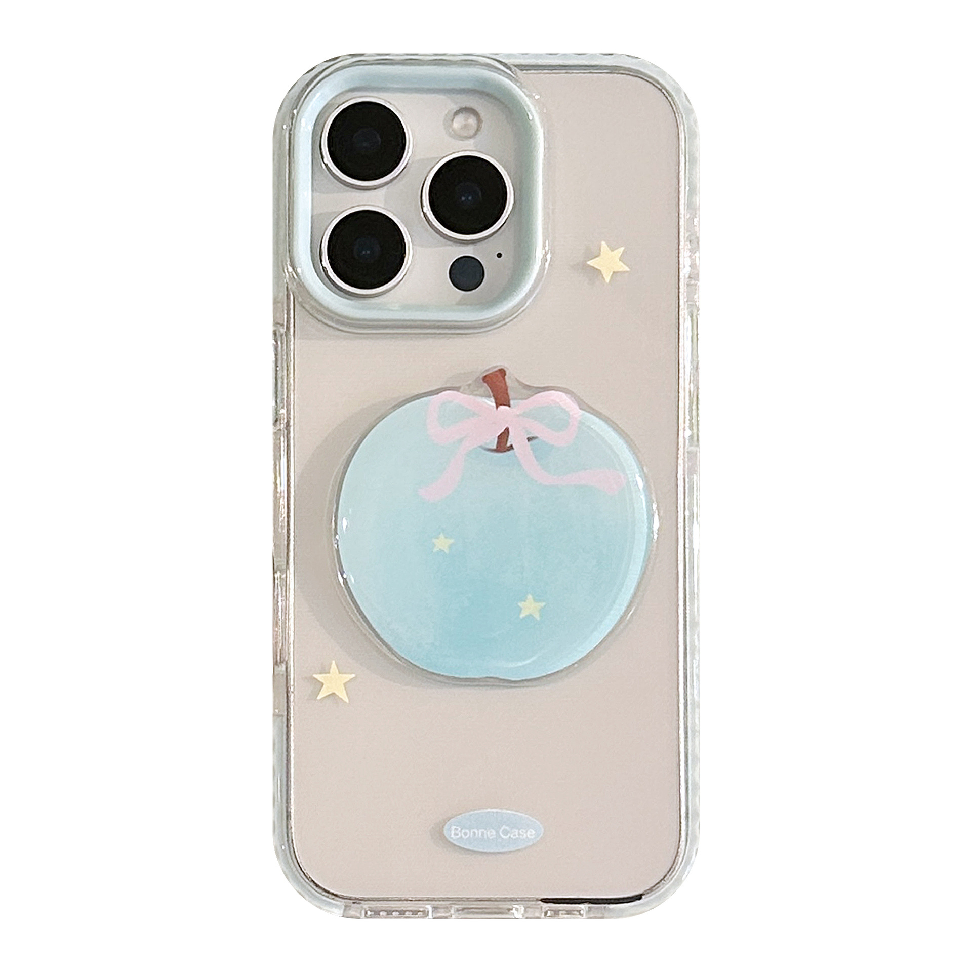 Aplicable para iPhone17 caso 16promax estereoscópico pintura al óleo azul manzana 13 transparente 11 pequeño fresco 14 funda suave