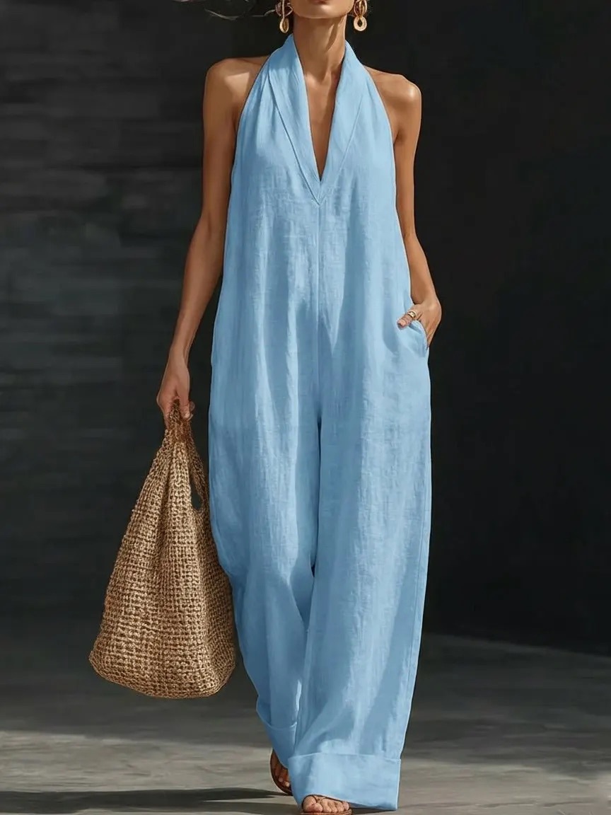 Women's Clothing Women's Sleeveless Jumpsuit Style Best Selling Simple Elegant Comfortable For Formal & Casual_ecoleips.com