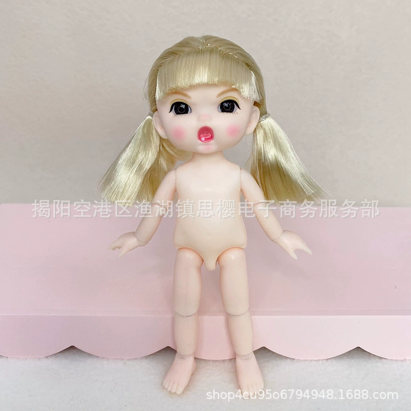 16–17 см кукла-голова Naked Doll, OB11, замена тела 8-точечный BJD, девочка с 13 суставами, смена макияжа