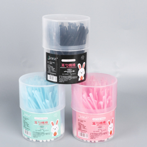 Household hygiene earwax removal special makeup disposable cotton swab ear spoon two-in-one cotton swab double-ended cotton swab