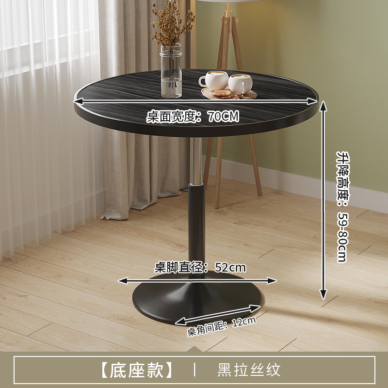 Fábrica directa de tulipanes blancos balcón ocio mesa redonda simple mesa de negociación sillas tablero de madera mesa de comedor doméstica litros