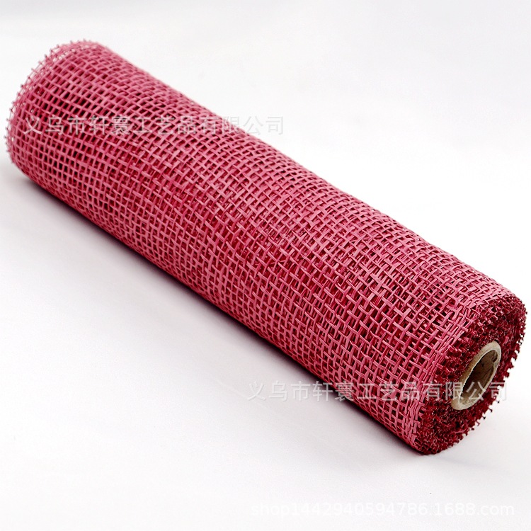 Cinta de malla de lona PP malla de plástico malla de embalaje de flores Amazon Navidad decoración de la puerta de malla