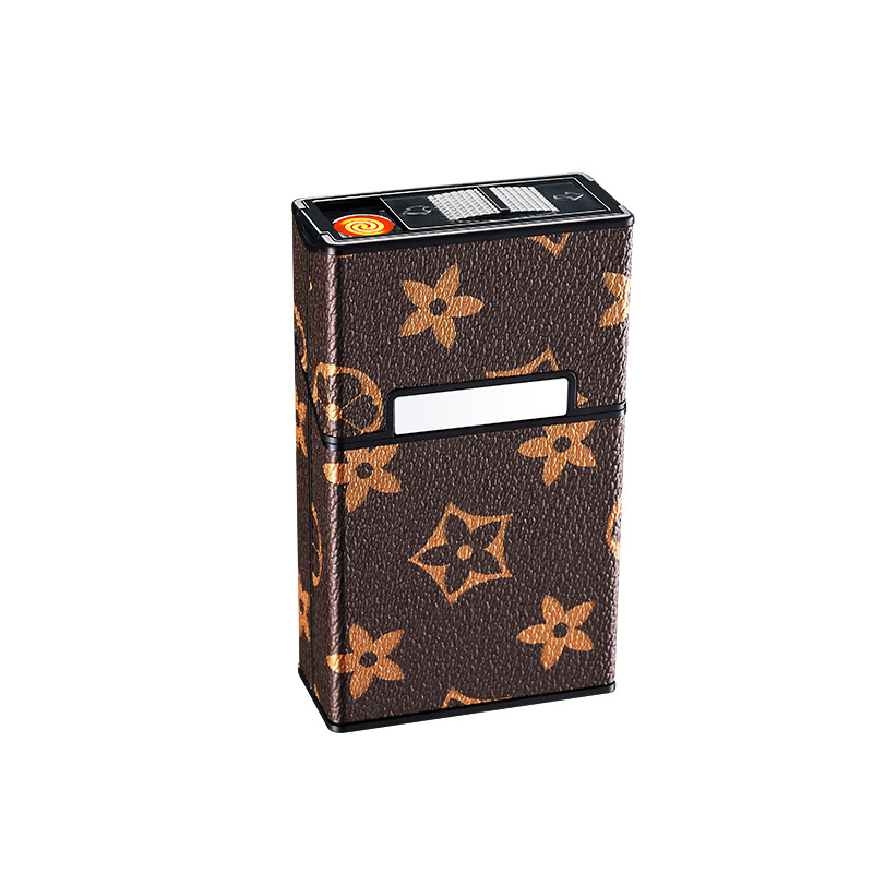 Encendedor recargable de corteza creativo para la aprobación de la caja de cigarrillos en una caja dura y suave empaquetada con cáscara de cigarrillo resistente a la compresión a prueba de humedad portátil y duradero