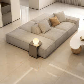 意式极简客厅组合背靠背组合酒店别墅大平层双面模块多人位布沙发