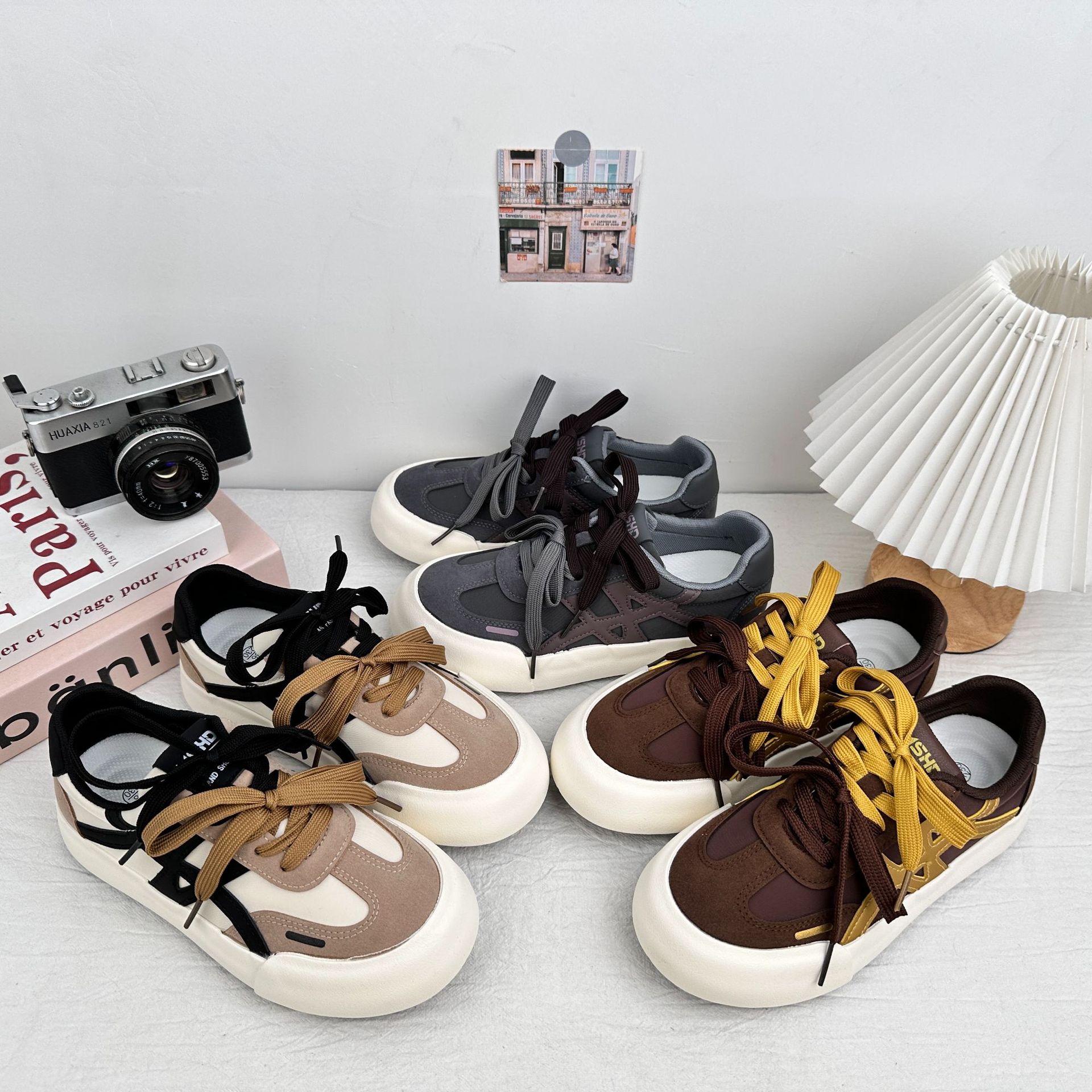 6676 retro puerto de estilo grueso zapatos de suela para mujeres 2025 otoño nuevo estilo de moda universal nicho zapatos deportivos casuales de entrenamiento moral