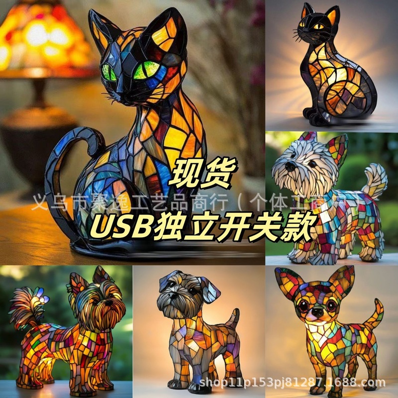 跨境新款Cat Lamp-Dachshund Lamp-Bigfoot Lamp动物LED灯摆件|undefined