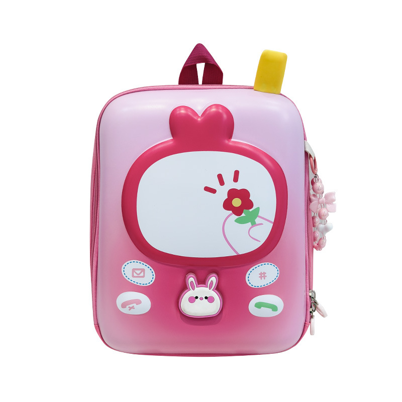 Huevo de cáscara ligera, mochila estereoscópica para niños y niñas, jardín de infantes, mochila para bebés, lindas mochilas con colgantes para niños