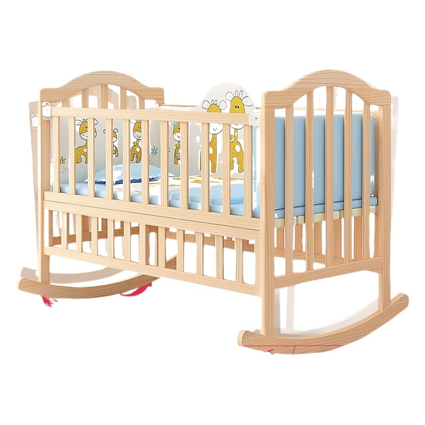 Cuna de madera maciza convertible, bebé