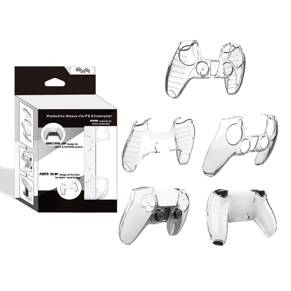 Suitable for Ps5 Wireless Controller Crystal Transparent Protective Cover Anti-Slip and Wear-Resistant Game Console Protective Shell Crystal Shell