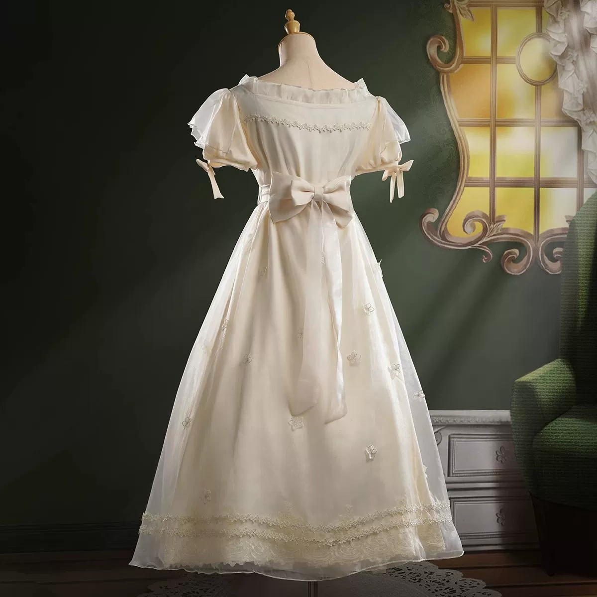 Маленькая девочка с характером 5 - Эвриди кружевной костюм для косплея, платье с вышивкой цвета шампанского