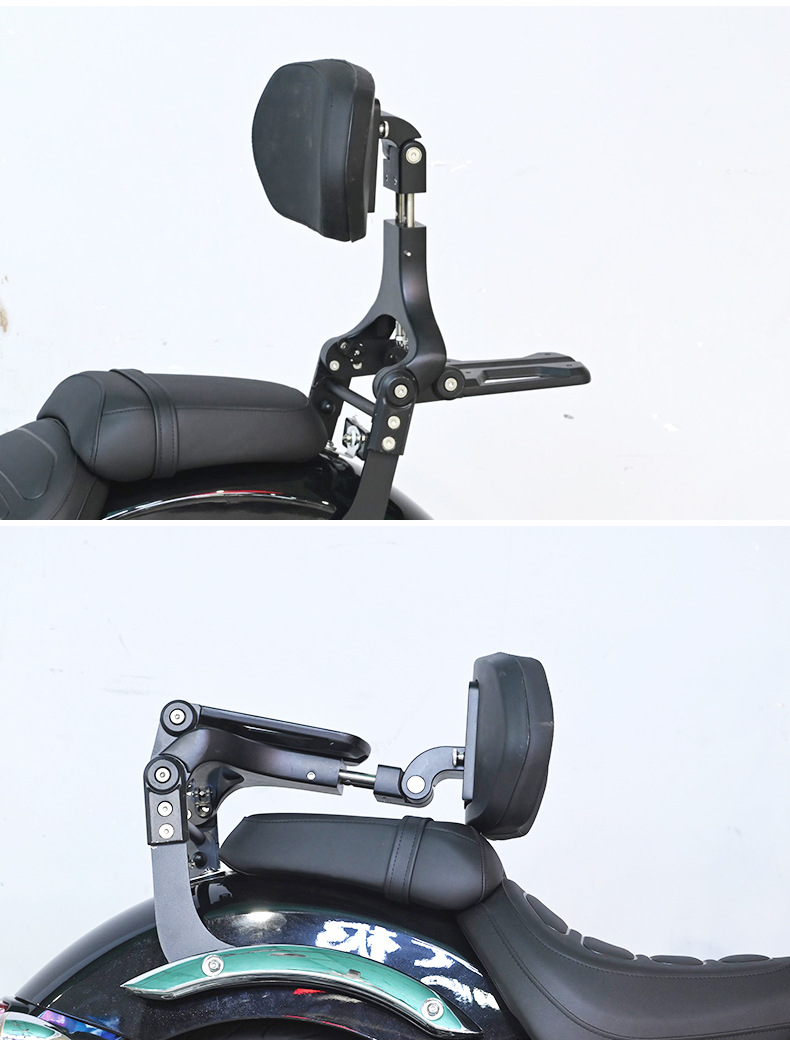 Suitable for Lifan V16 folding backrest puls driver backrest passenger backrest telescopic waist protection motorcycle modification