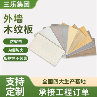 外墙木纹板 A级防火板纤维水泥板 轻钢别墅住宅酒店公共建筑墙板
