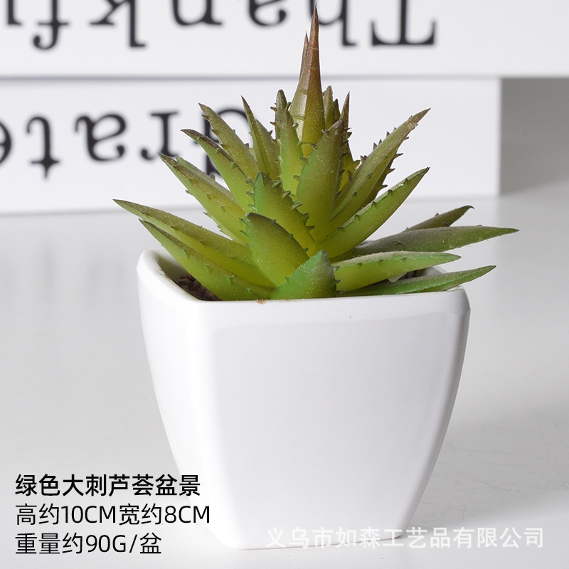 Simulación de plástico carnoso bonsai flor falsa combinación oficina interior escritorio plantas verdes pequeños adornos plantas artificiales al por mayor image 29