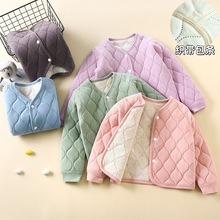 儿童保暖校服神器外套三层夹棉包条秋冬内胆男童女童学生加厚棉衣