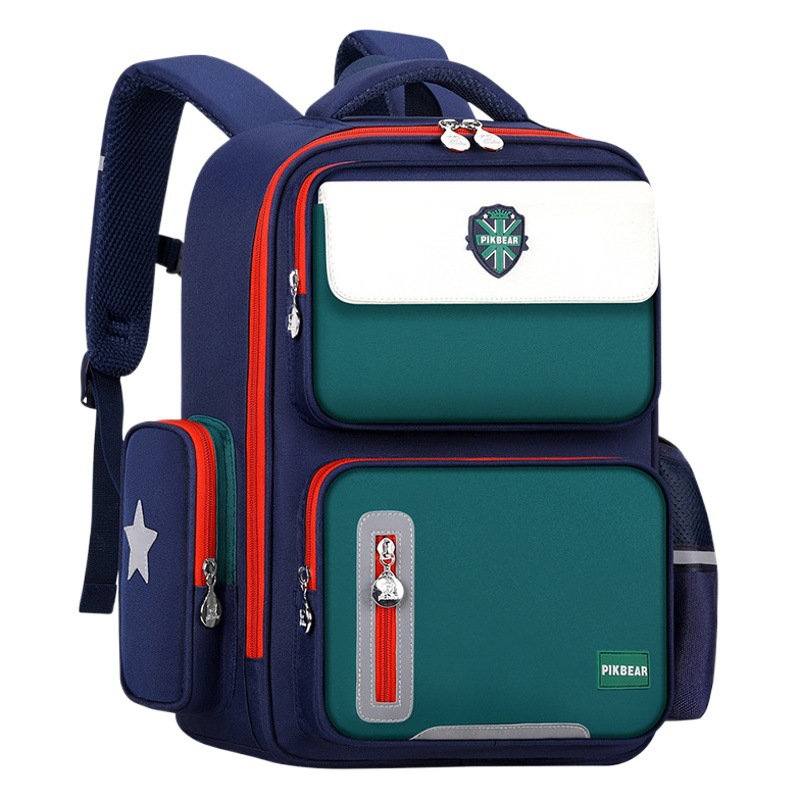 Protección de la columna vertebral transfronteriza estilo británico niños y niñas mochila escolar impreso Logo mochila niñas niños Escuela Primaria mochila al por mayor